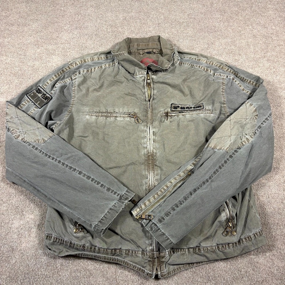 Vintage Camaro Military Bomber Jacket Mens Large Olive Green Outerwear Winter